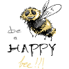happy bee - illustration