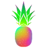 Pineapple rainbow eat fruit