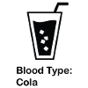 de sang; cola