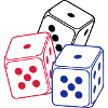 drei Spielwürfel / bunco dices (3c)