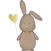 Rabbit with balloon