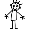 Strichmännchen Kinderzeichnung