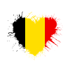 Belgium Heart Flag