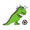 Dinosaur footballer