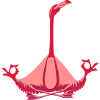 Meditating flamingo
