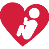 Icon heart baby fetus symbol
