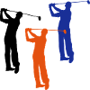 Trois golfeurs au sport
