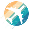 Flugzeug in schönem Retro Design