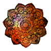 herbstmandala orange braun