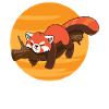 Red Panda Panda Bear. Stor sjov sød rød