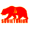 Union soviétique ours avec drapeau