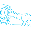 Connecting rod turquoise