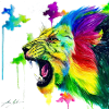 Farbenfroher Löwe