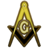 Freemason Compass Gold Rust