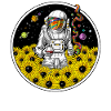 Astronaut Psychedelic Sunflower