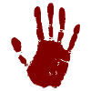 Bloody handprint