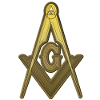 Freemason Compass Golden