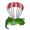 Skydiver Dinosaur T-rex Funny