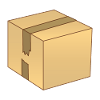 Simple brown Cardboard box