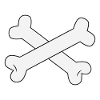 White crossed bones