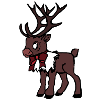 Reindeer with a bow