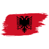 Albania brushstroke flag