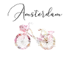 Amsterdam Holland bicycle flowers land