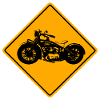 Motorcycle Road Sign