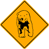 Polar Bear Road Sign