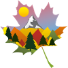 Mountain autumn leaf