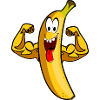 Banane Frutarier Ernährung stark Bizeps Power