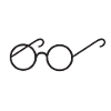 einzelne runde Lesebrille
