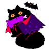 Katze Halloween Fledermaus unheimlich Geschenk