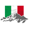 Italy - Mountains & Flag