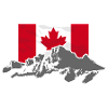 Canada - Maple Leaf- Mountains & Flag