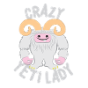 Crazy yeti lady