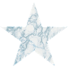 Blue and white marble star