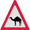 Caution Camel Traffic Sign