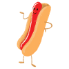 cute human hot dog