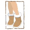 Sheepskin boots with legs