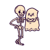 Boo and Skeleton