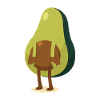 Avocado with backpack
