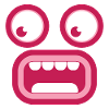 Shocked surprised tiki face