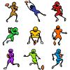 American Football Quarterback Offense Defense