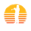Trumpet retro sunset trumpet jazz