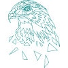 Eagle geometric eagle head animal