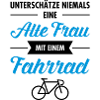 Alte Frau - Fahrrad