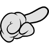 Comic Hand Pointing (Right)