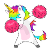Dabbing Einhorn Cheerleader