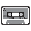 Cassette icône TDK en gris